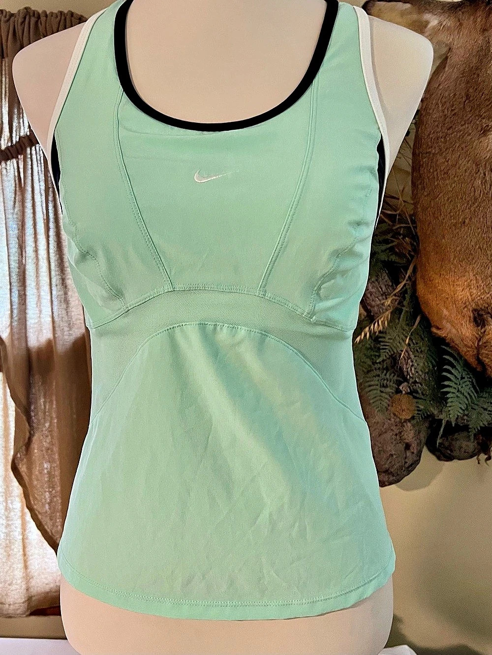 Nike NikeCourt Slam Women's Tennis Tank Top Mint Green & Black. Very cute.